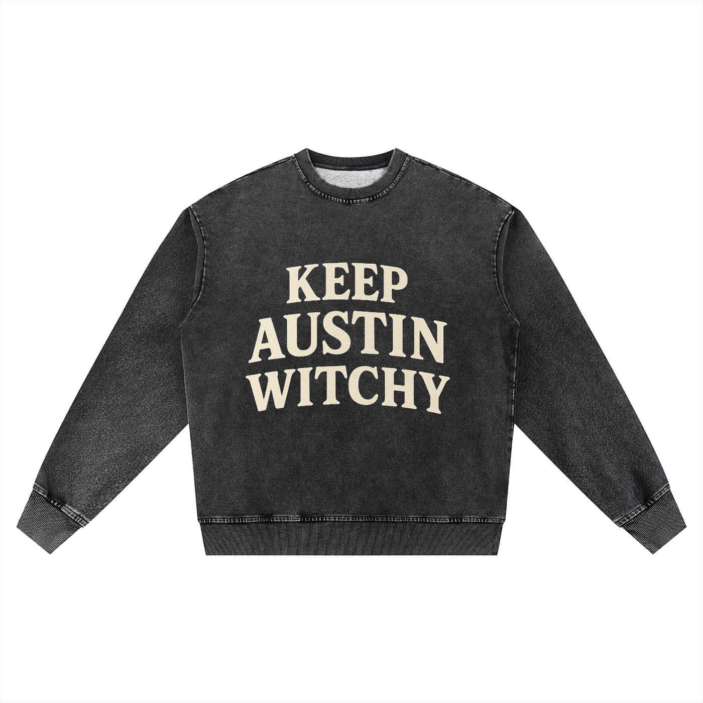 Keep Austin Witchy Oversized Crewneck (Large Logo, Multiple Colors)