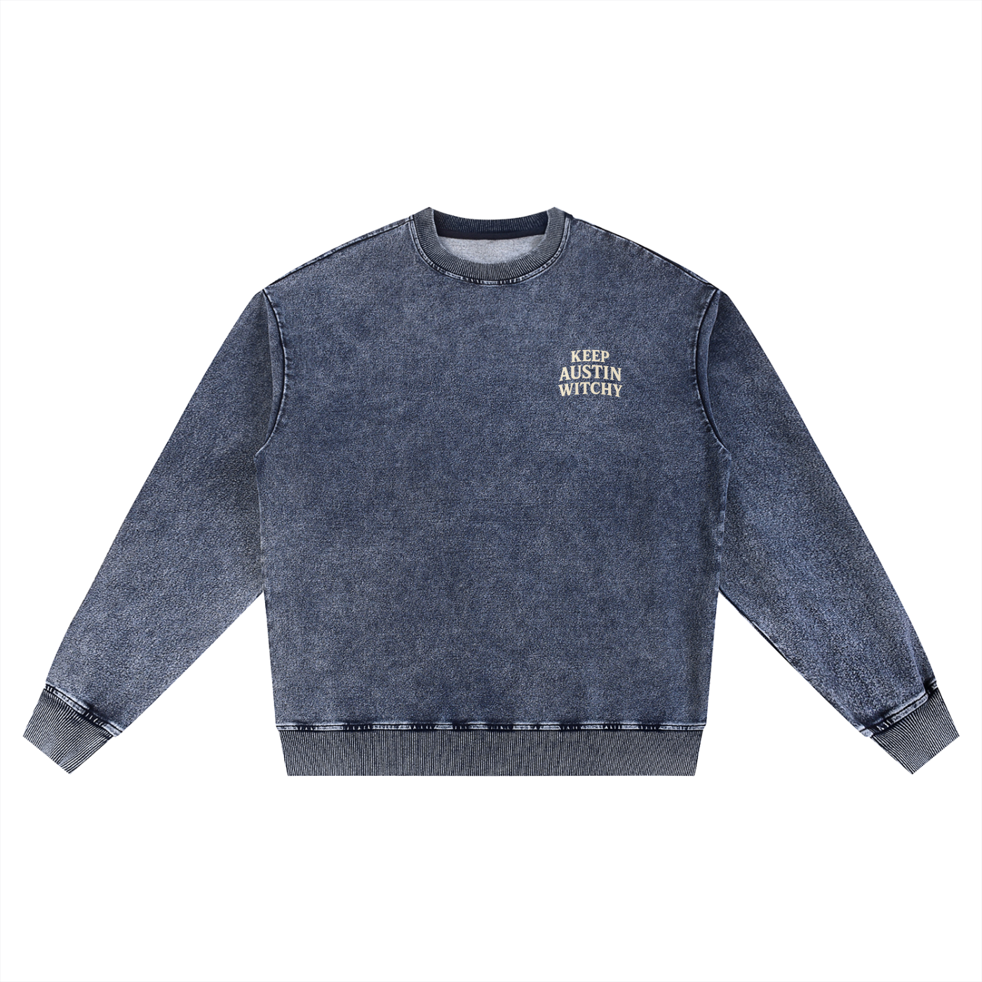 Keep Austin Witchy Oversized Crewneck (Small Logo, Multiple Colors)