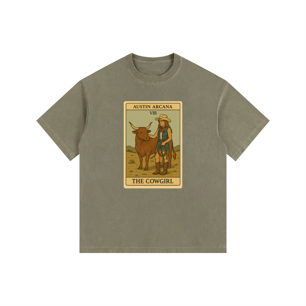 The Cowgirl - Washed Oversized Cotton T-Shirt