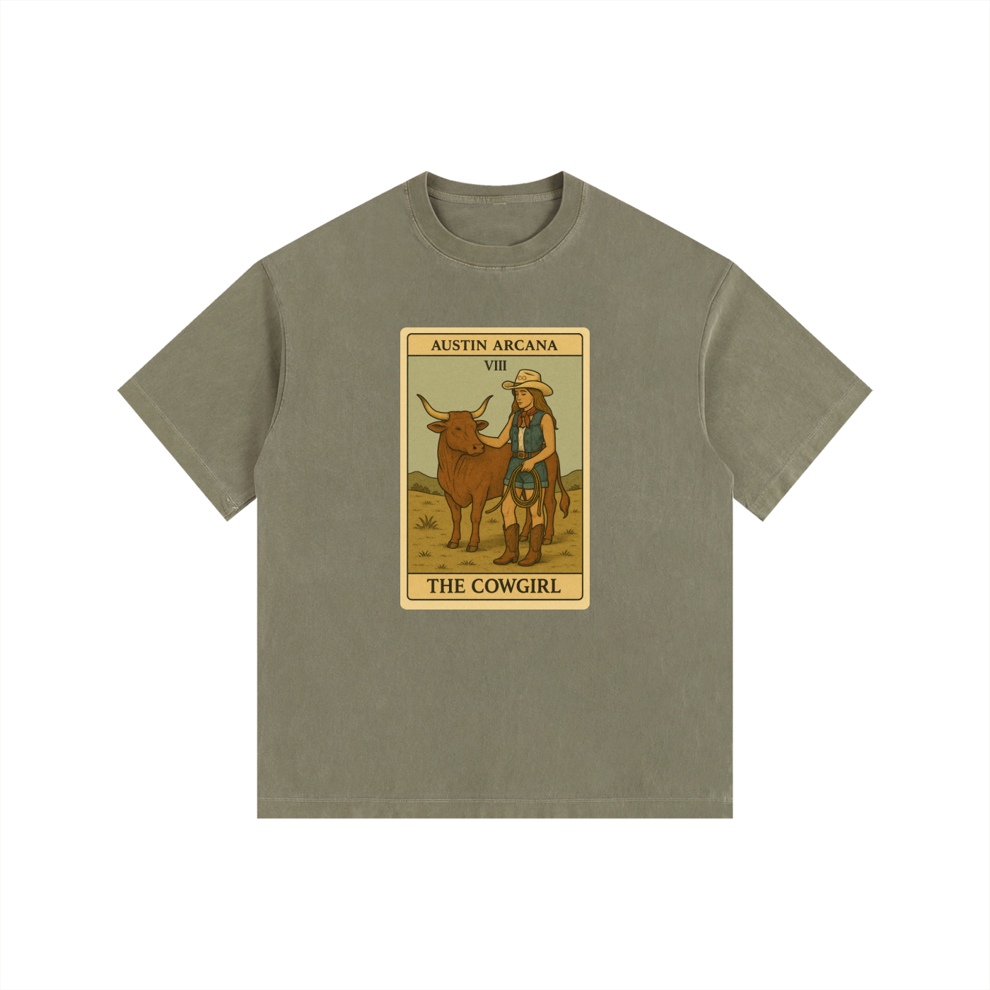 The Cowgirl - Washed Oversized Cotton T-Shirt