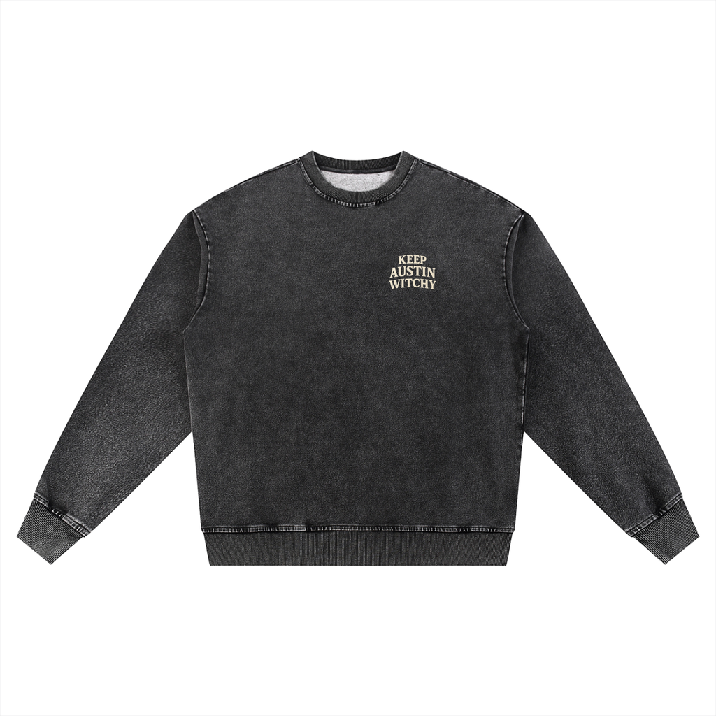 Keep Austin Witchy Oversized Crewneck (Small Logo)