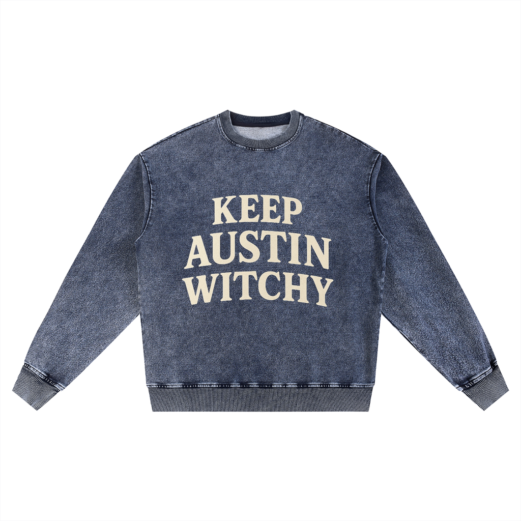 Keep Austin Witchy Oversized Crewneck (Large Logo, Multiple Colors)