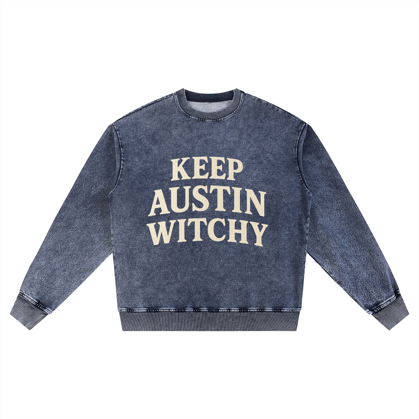 Keep Austin Witchy Oversized Crewneck (Large Logo, Multiple Colors)