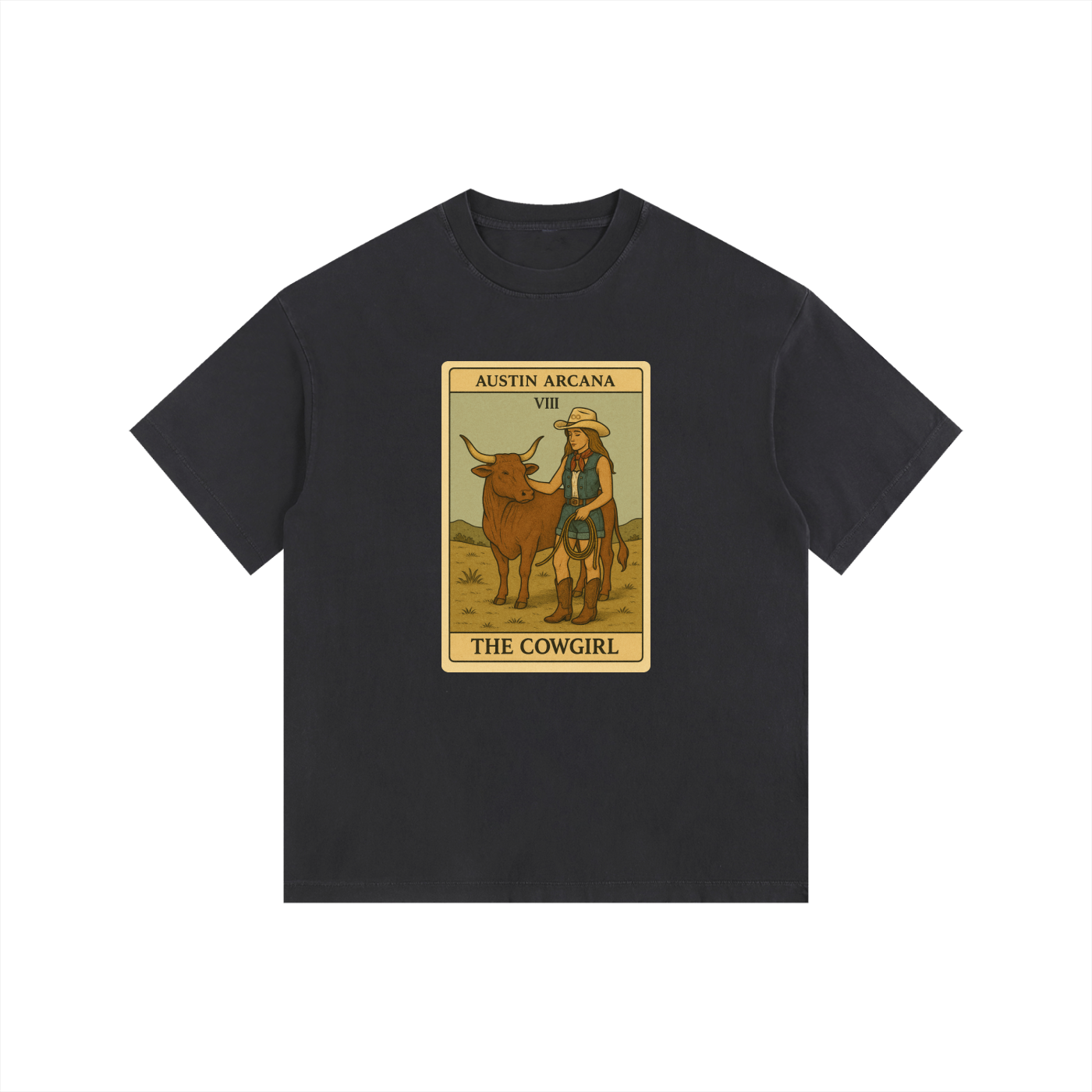 The Cowgirl - Washed Oversized Cotton T-Shirt