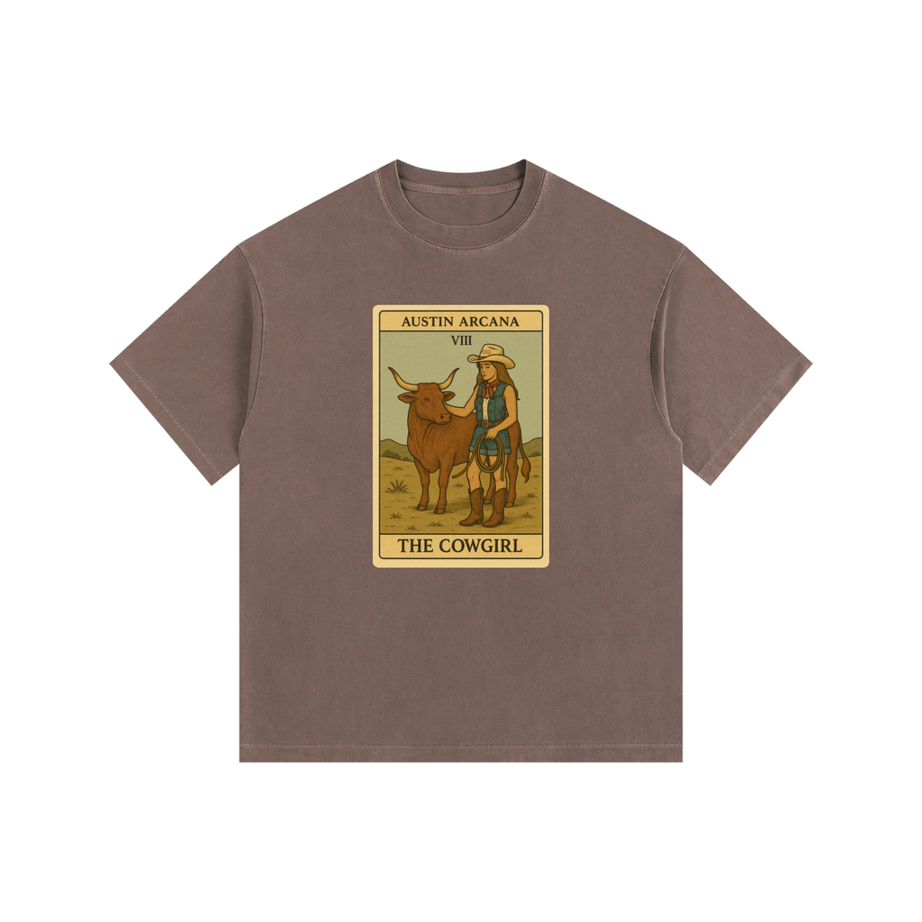 The Cowgirl - Washed Oversized Cotton T-Shirt